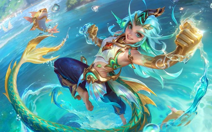 Splash art of Mobile Legends hero Kalea, showcasing her current prominence in the game’s meta, illustration for 'hero meta sekarang'.