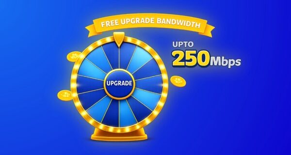 Fitur Spin Wheel MyBiznet untuk mendapatkan extra bandwidth hingga 250 Mbps